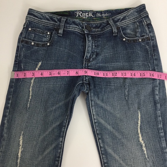 Rock 47 by Wrangler Ultra Low Rise Jeans Waist 29 - Picture 5 of 8